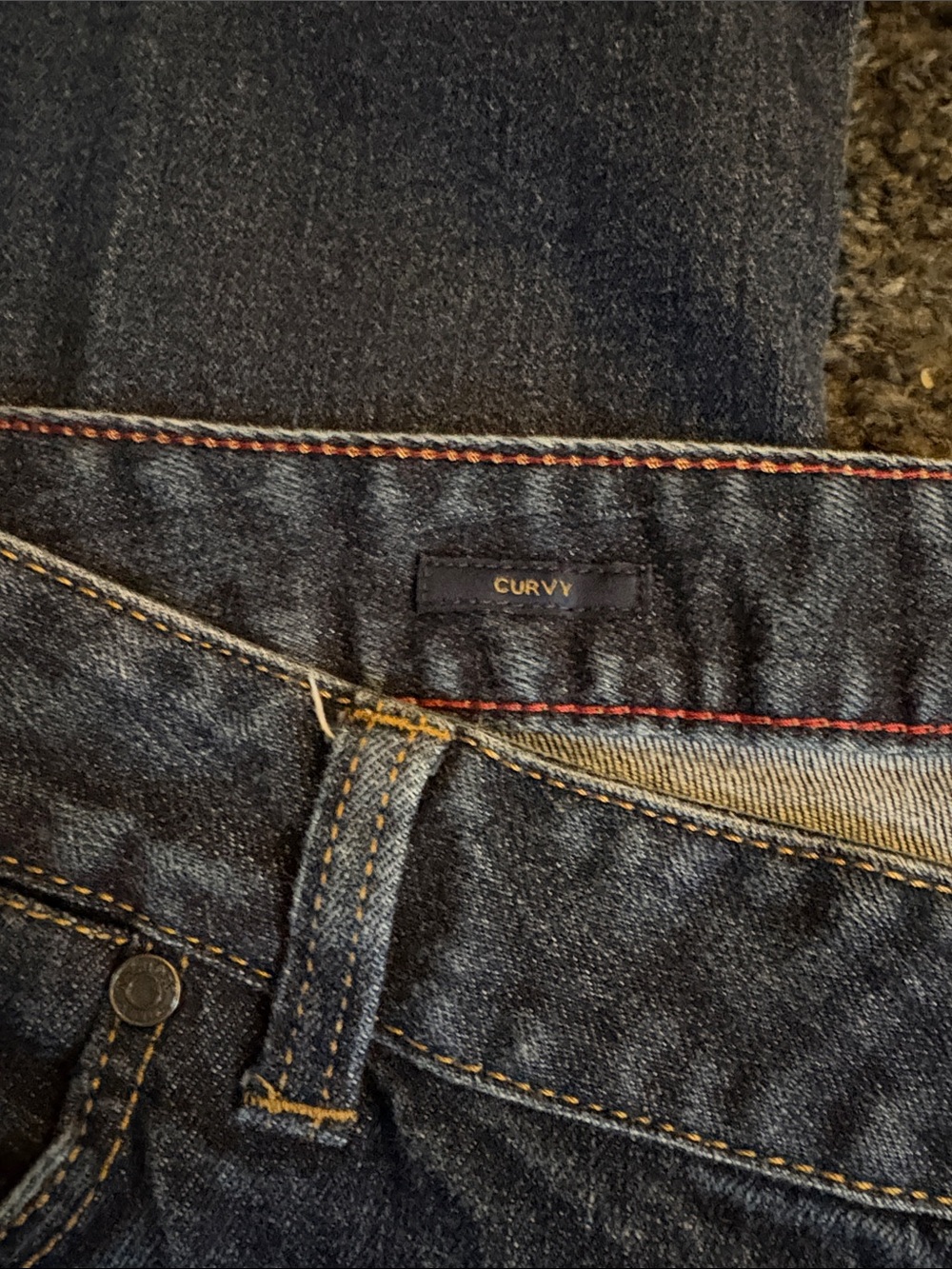 Talbots Dark Indigo Curvy Straight Leg Jeans - Picture 3 of 7